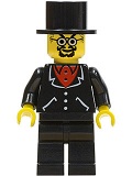 LEGO adv038 Lord Sam Sinister - Suit with 3 Buttons Black - Black Legs, Top Hat