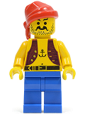 LEGO pi013 Pirate Anchor Shirt, Blue Legs, Red Bandana