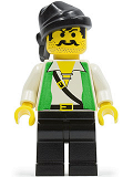 LEGO pi047 Pirate Green Vest, Black Legs, Black Bandana