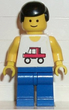 LEGO trn035 Trucker - Blue Legs, Black Male Hair