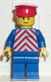 LEGO trn050 Red & White Stripes - Blue Legs, Red Hat